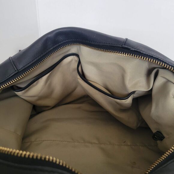 Cole Haan Black Leather Satchel Handbag With Dust Cover - Picture 5 of 8